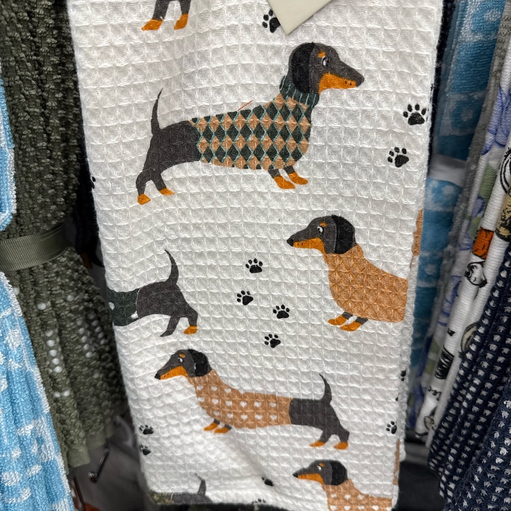 Dachshund Pattern Dog hand  Towel